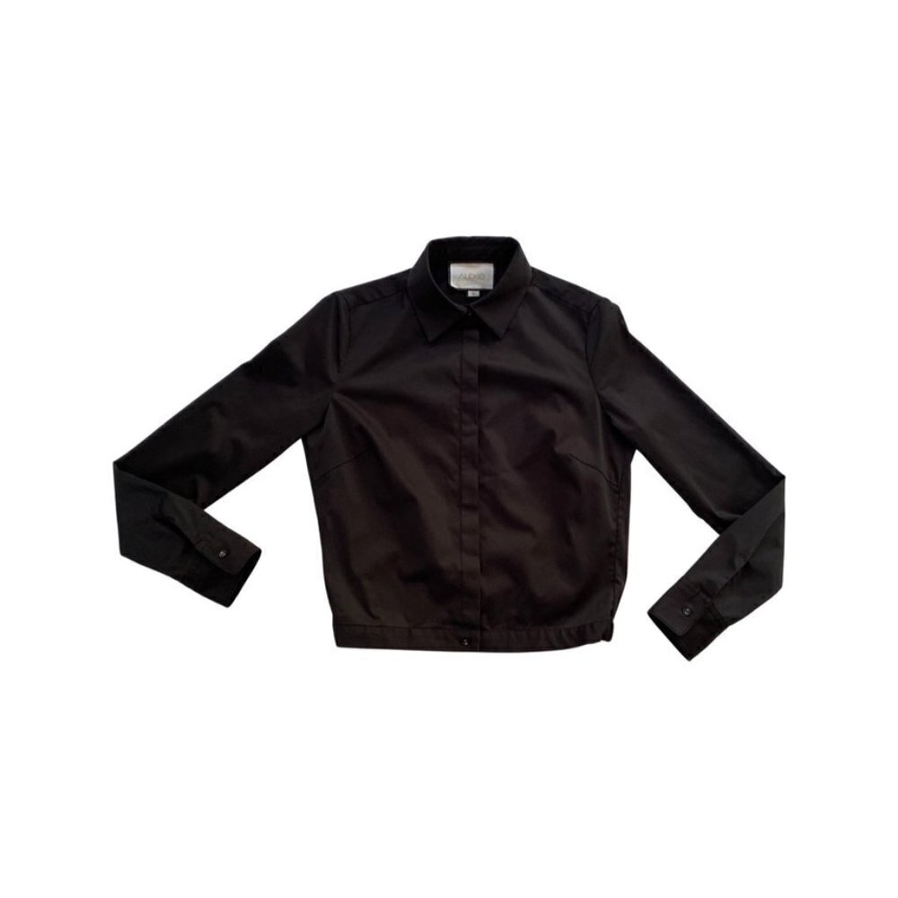 Alexis Black Short Collar Shirts Size S